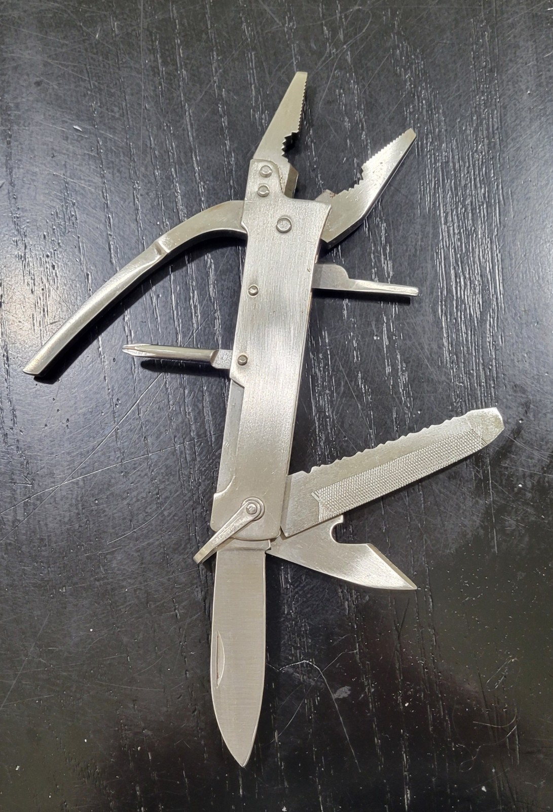 Multi-Tool, 6-Function Survival Tool Stainless Steel