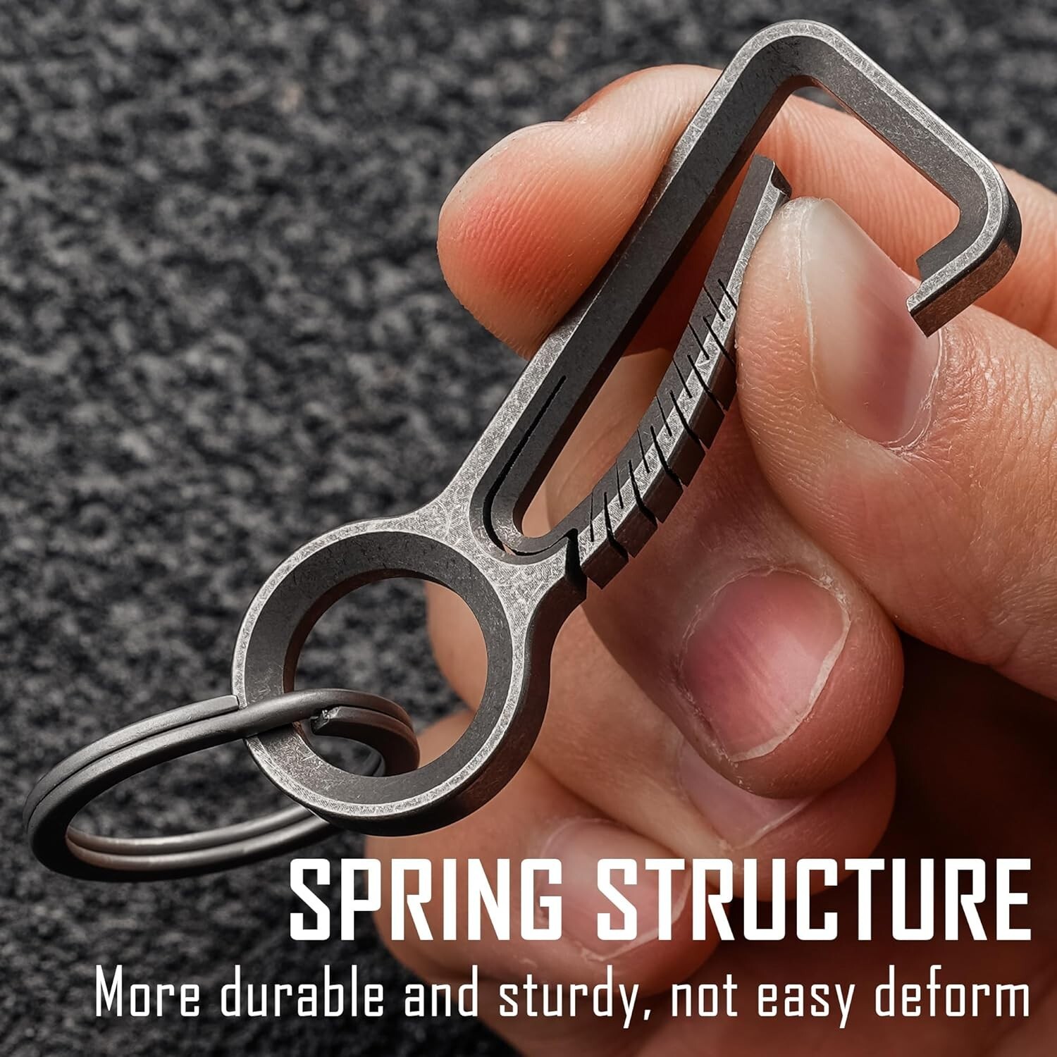 KeyUnity KM01 Titanium EDC Keychain Clip with Bottle Opener