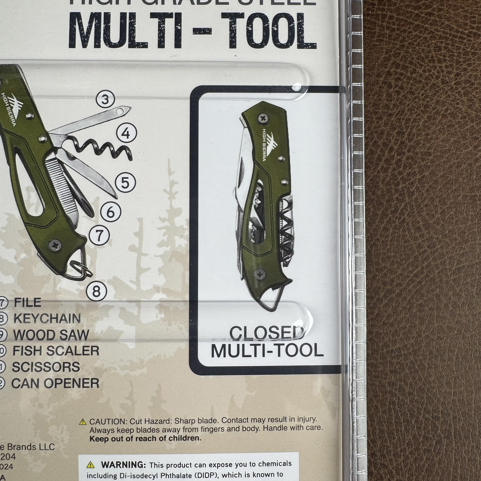 High Sierra 12 in 1 High Grade Steel Multi-Tool DurableConstruction Green HS1705