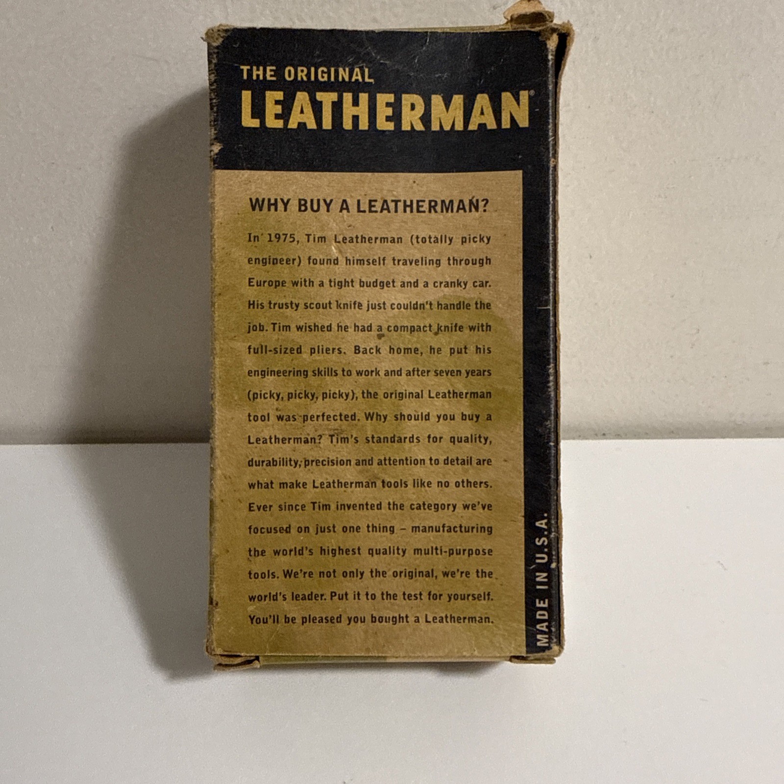 Original Leatherman Super Tool Sheath Box Portland Oregon Pat Pend Badger Meter