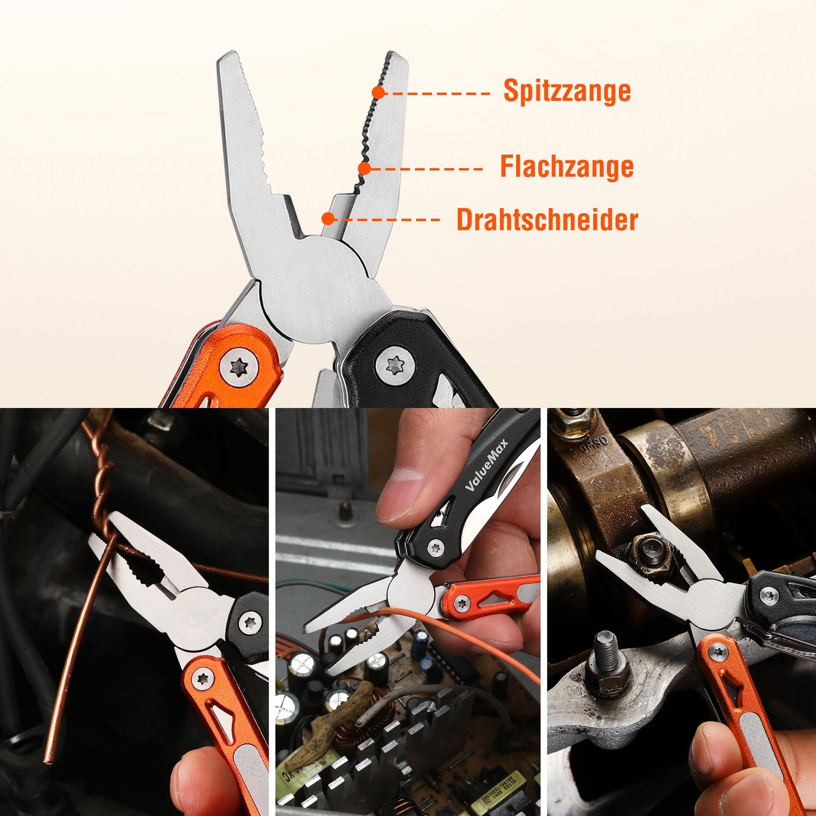 Multifunction Pliers, 9in1 Mini Multitool, Multifunction Tool with Pliers and Me…