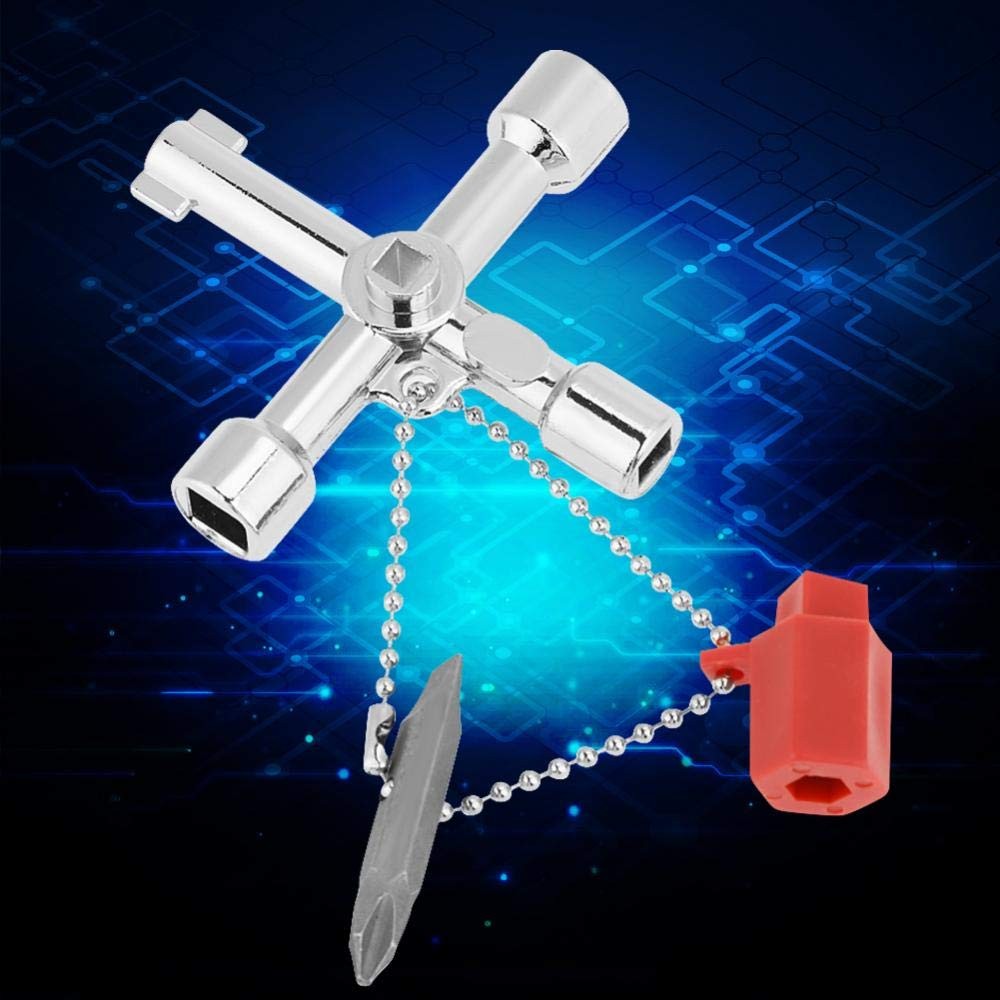 10pcs Universal Intersect Key, Multifunctional 4 Way, Electrical Cupboard Box