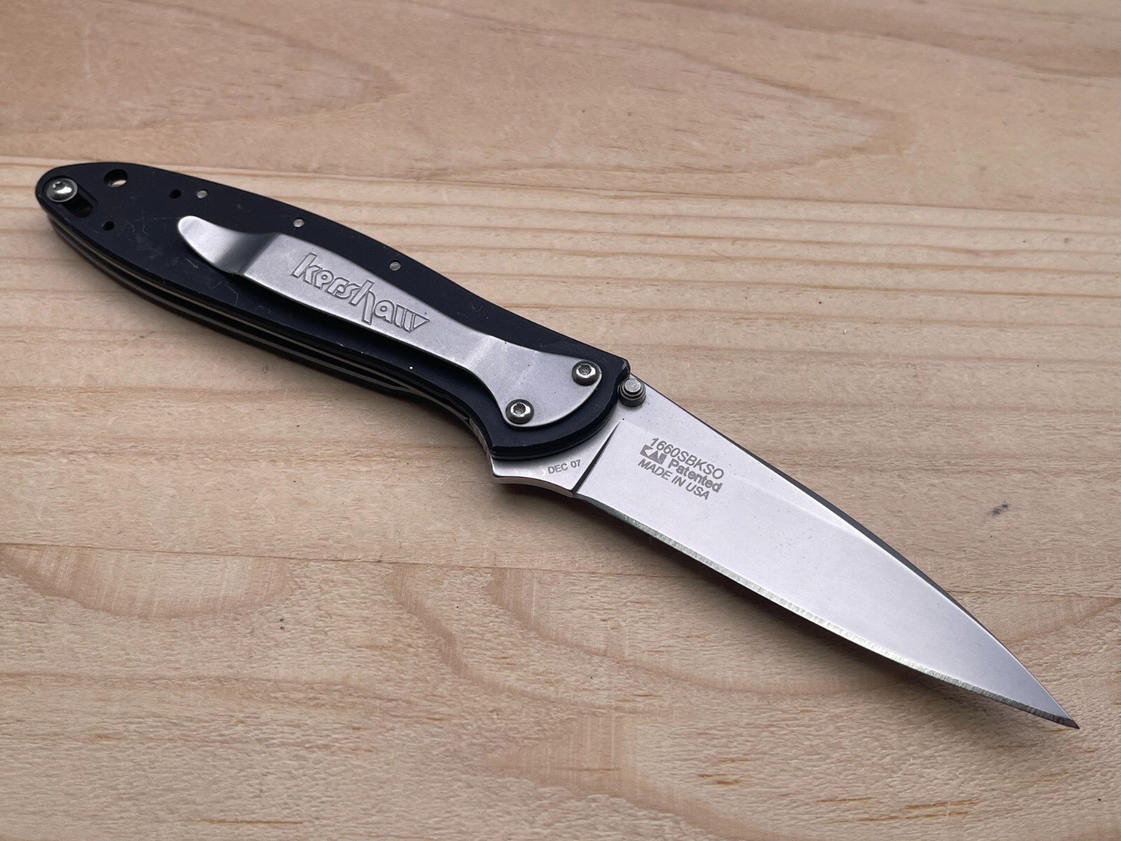 SNAP-ON Kershaw Leek 1660SBKSO – Spider Web 3D Inlay Handle Folding Pocket Knife