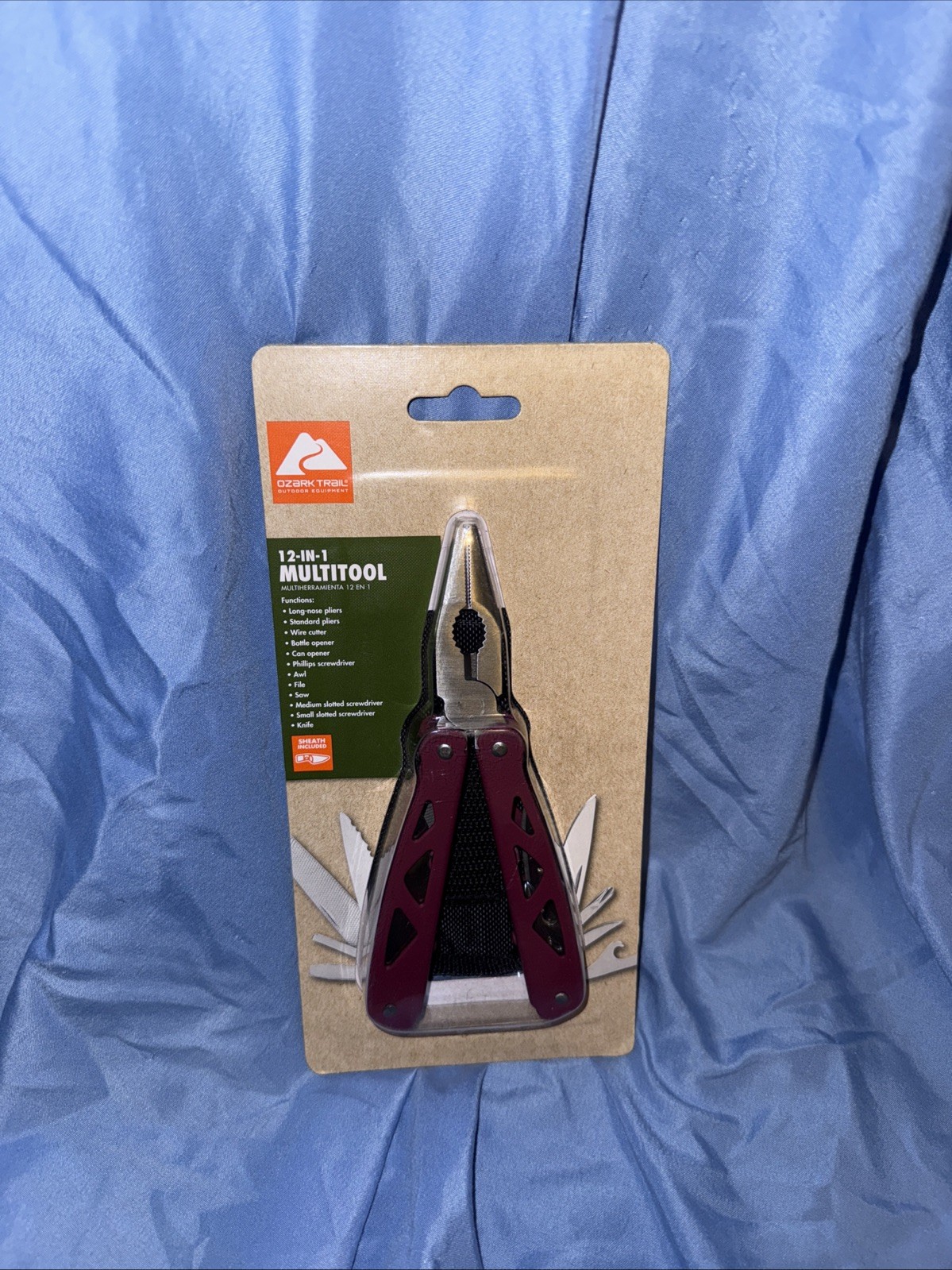 Ozark Trail 12-In-1 Multi-Tool with Sheath Hiking Outdoors Pocket Knife Camping