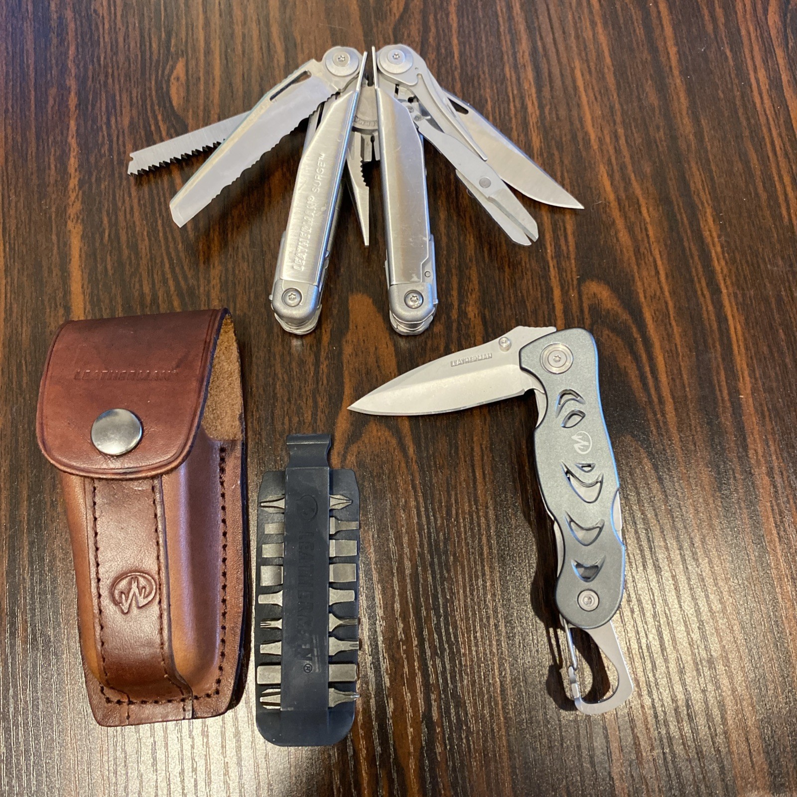 Leatherman Surge Stainless Multi-Tool + C308 Knife File Sheath Bits Set