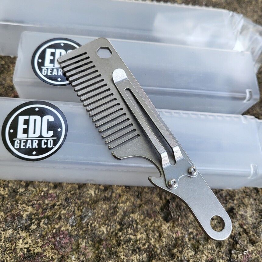 EDC Titanium Alloy Men Comb Hair And Beard Outdoor Pocket Multifunction Tool NEW