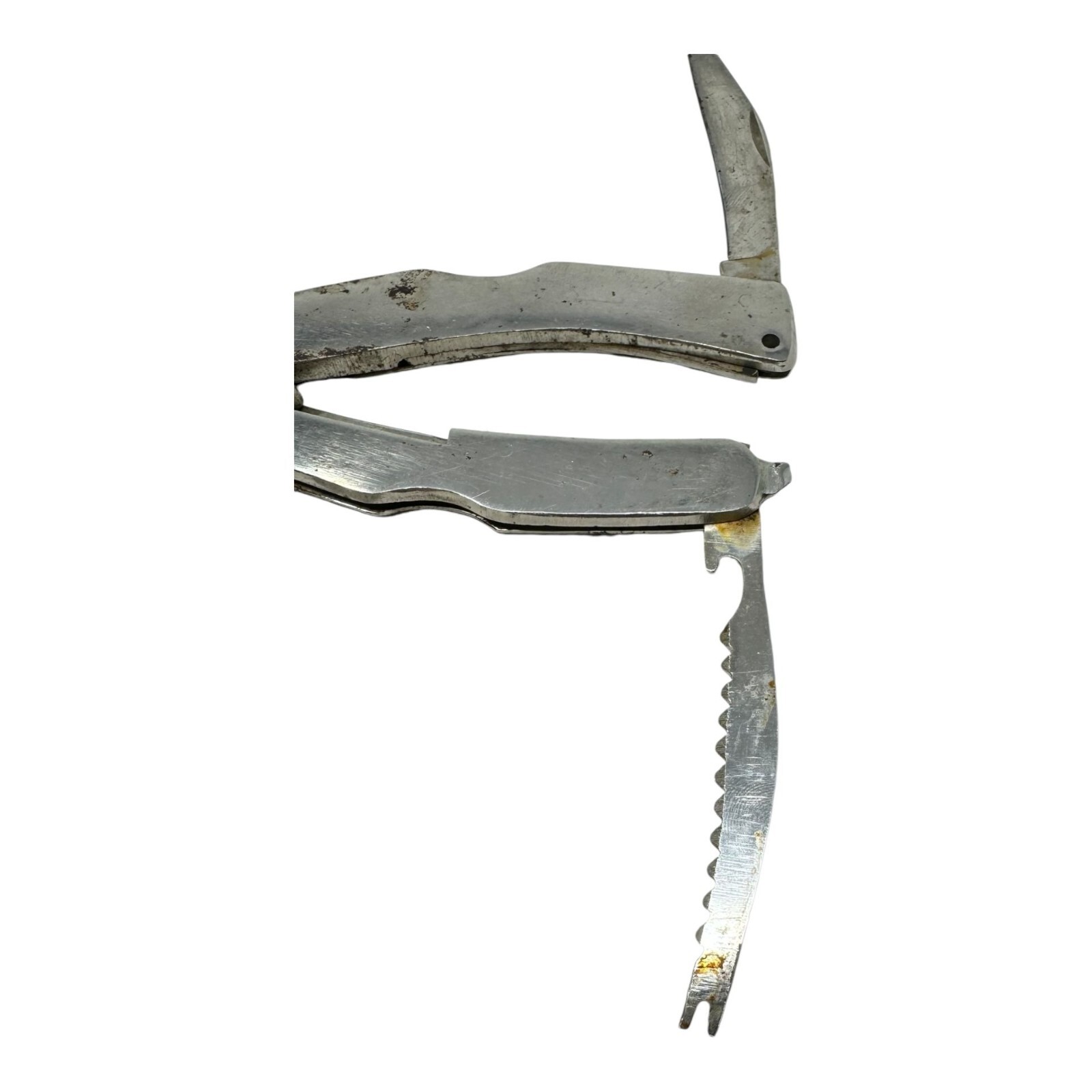 Vintage Solingen Stainless FISHERMANS FRIEND Multi-Tool With Leather Sheath