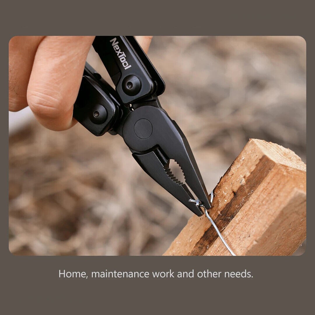 9 In 1 Wrench Knife Folding Multi-Purpose Pliers Wood Saw Slotted Screwdrivers
