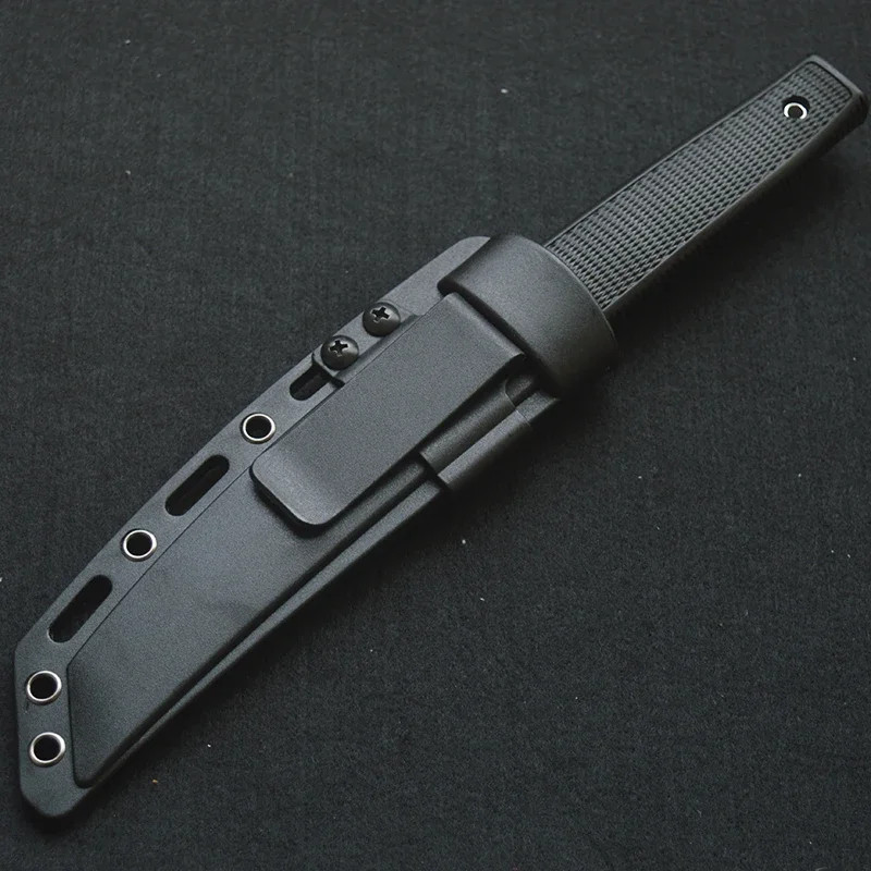 Portable Tanto Fixed Blade Knife ABS Handle Outdoor Camping Survival EDC