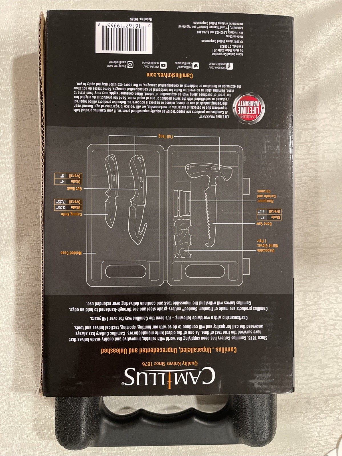 Camillus 6pc Cleaning Kit Tool & Knife Set Model 19355 Titanium Bonded