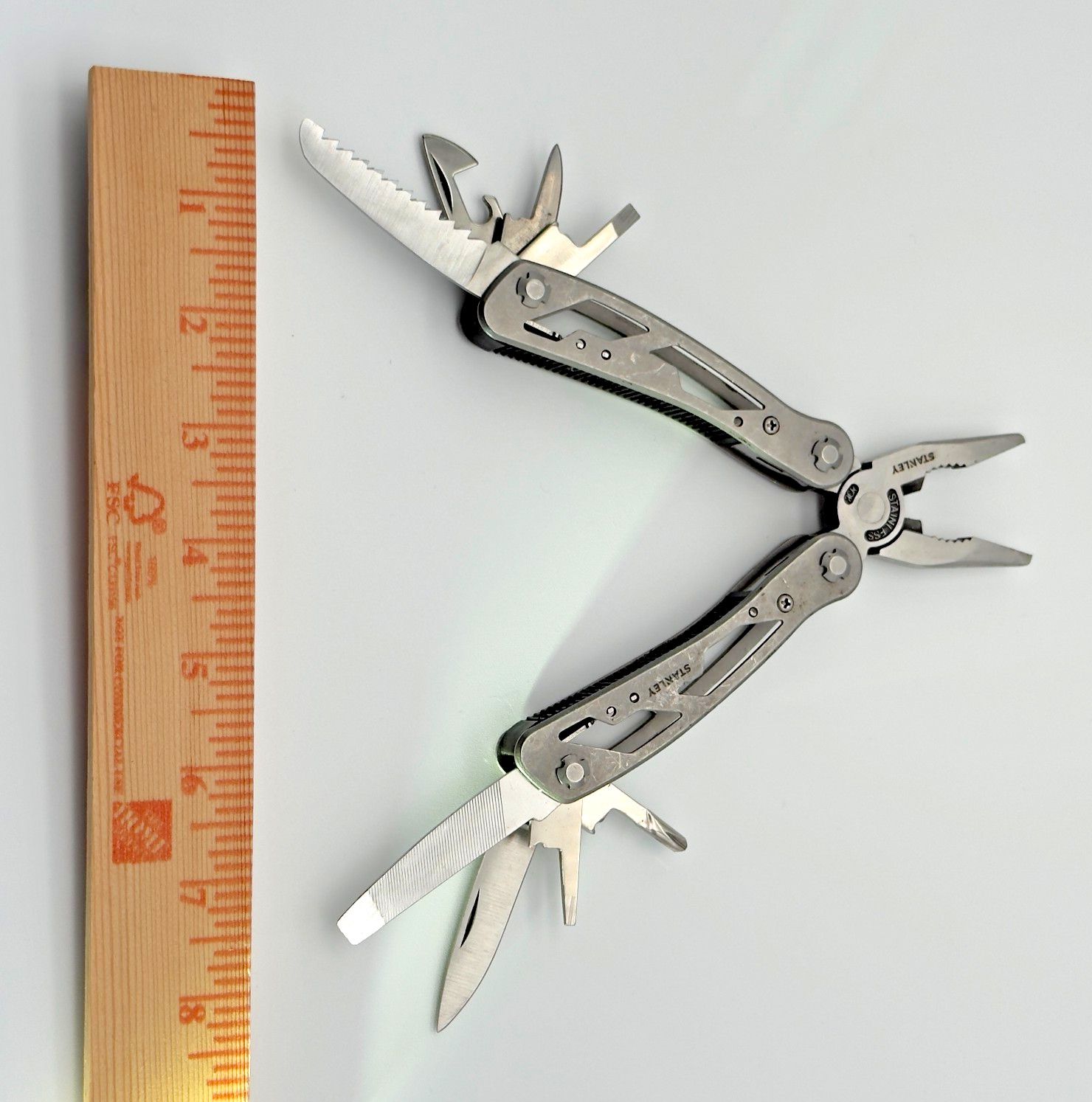 Stanley Multi Tool 2CR 12 in 1 Pocket Knife Pliers Saw Screwdriver File