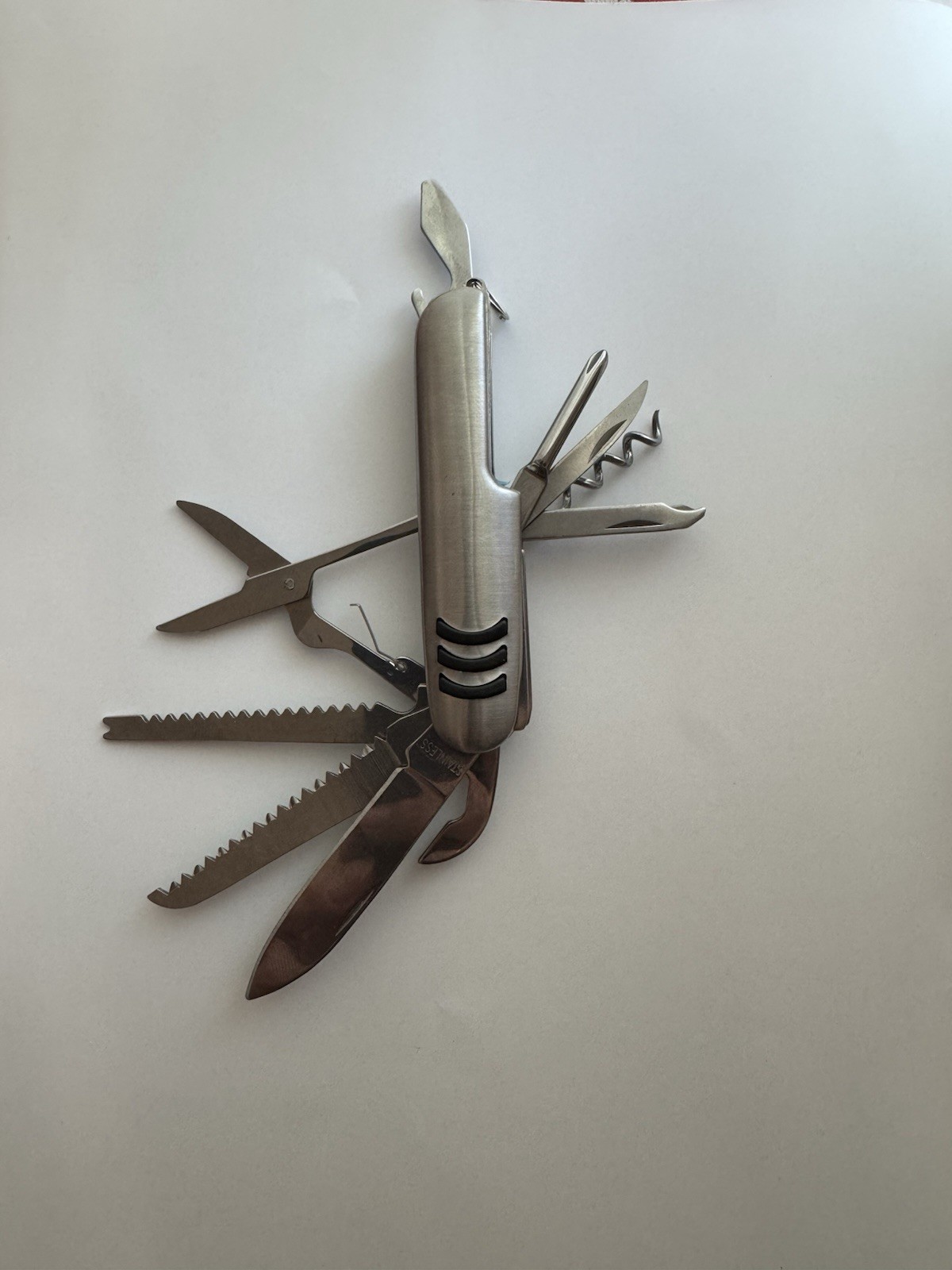 11 In 1 Multi-Tool Pocket Knife Chrome Handle 3 packs