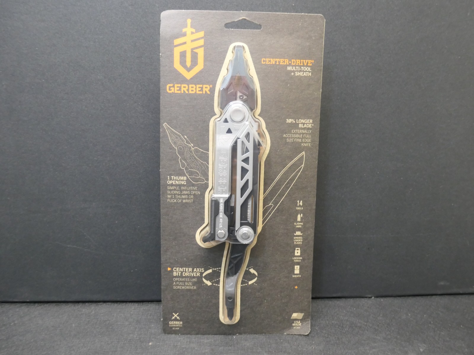 Gerber Center-Drive USA Made Multi-Tool 14 Tools Sheath NEW Factory Sealed