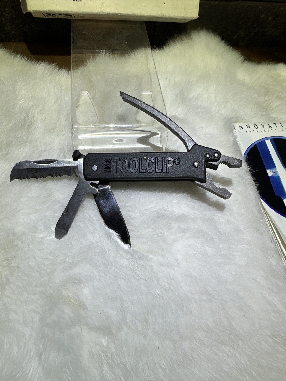 SOG The Micro ToolClip Multi Tool Clip Knife NOS Seki Japan Made With Box 1990s