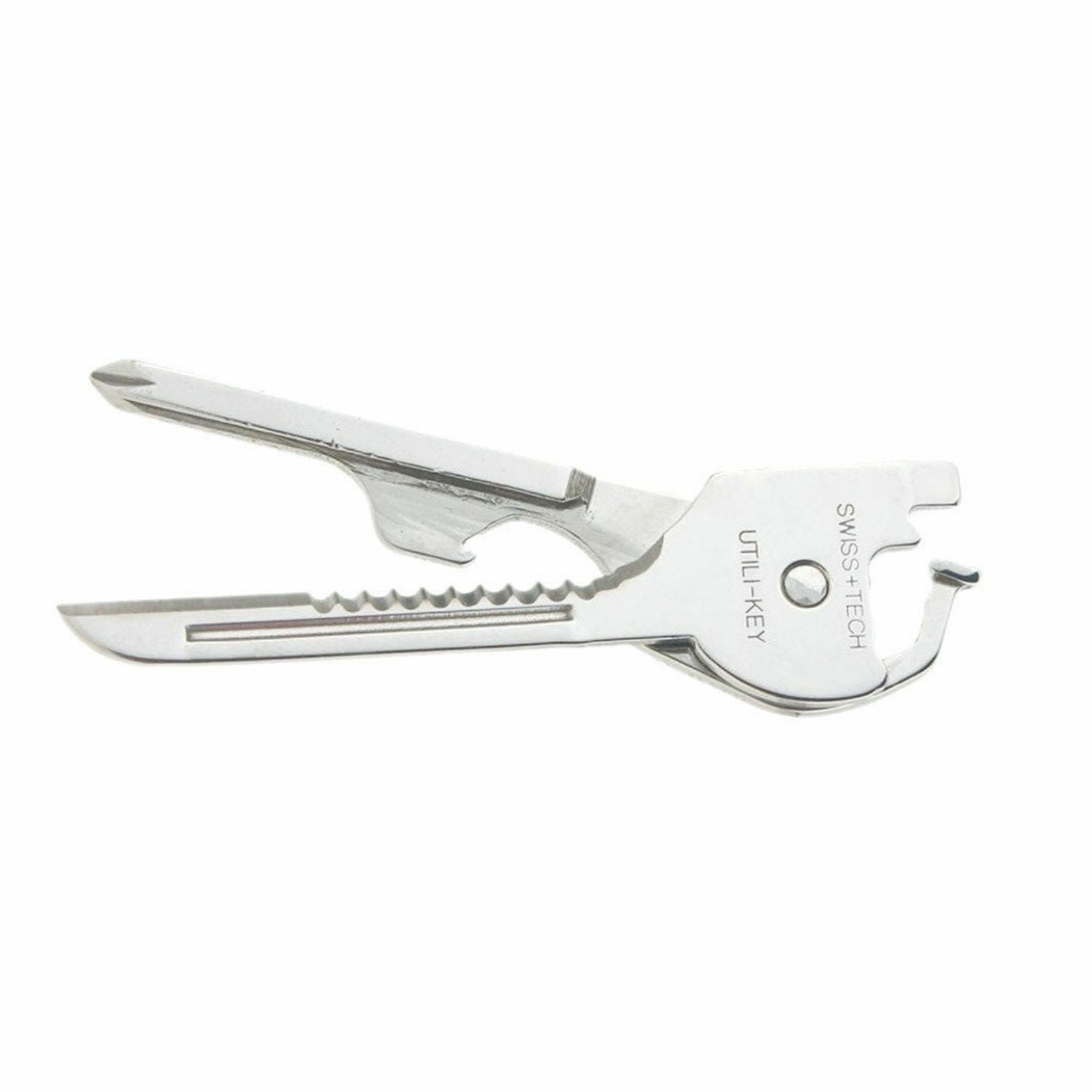 Pocket Multi-Tools Stainless Steel 6 In 1 Swiss+Tech Utili-Key Keyring Keychain