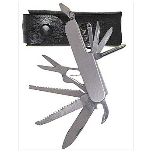 Multi Function Stainless Steel Utility Pocket Knife w/ Carrying Pouch