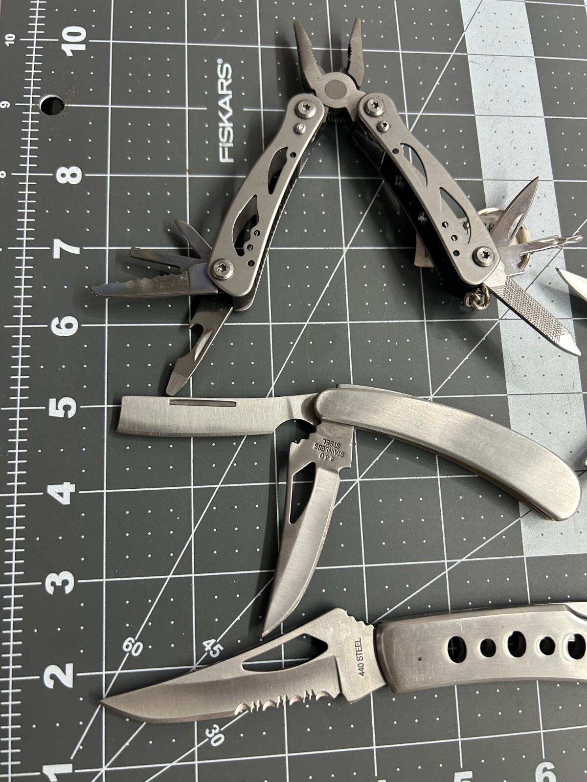 New 4-pack lot Stainless Steel Multi Tool Knife Outdoor Folding Pocket Pliers