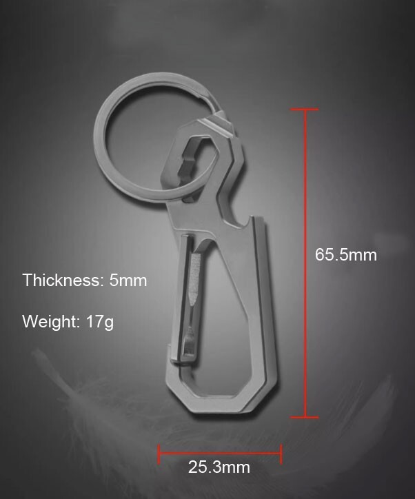 New EDC Titanium Alloy Key chain Carabiner Opener Multi Tool Portable Outdoor