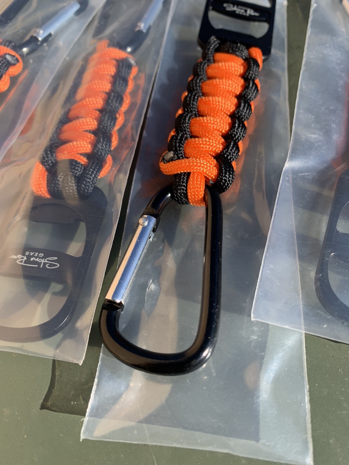 Lot 10 NEW Stone River Gear Paracord Keychain With Bottle Opener & Carabiner