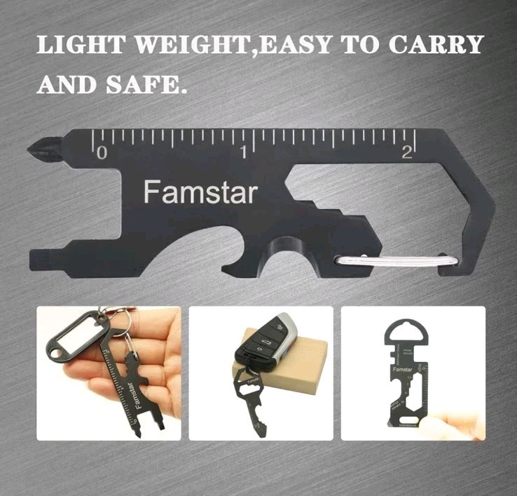 Keychain Multi-Tool 3Pack Metal Pocket Tool Portable No Rust Wrench Opener