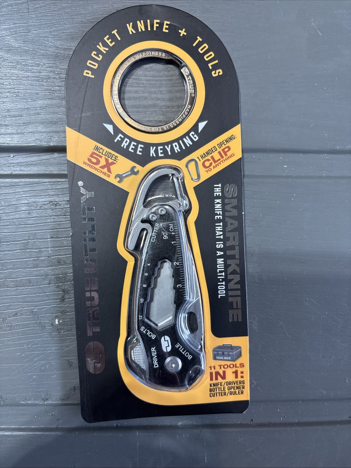 True Utility Smart Knife 11 Tools In 1 Free Key ring NEW
