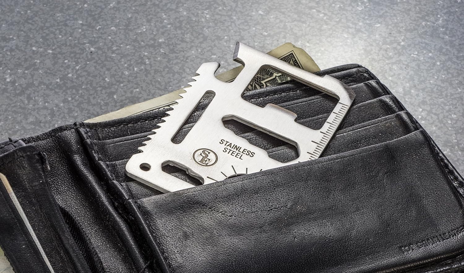 SE 11-Function Stainless Steel Survival Pocket Tool Compact Multi-Tool W Case