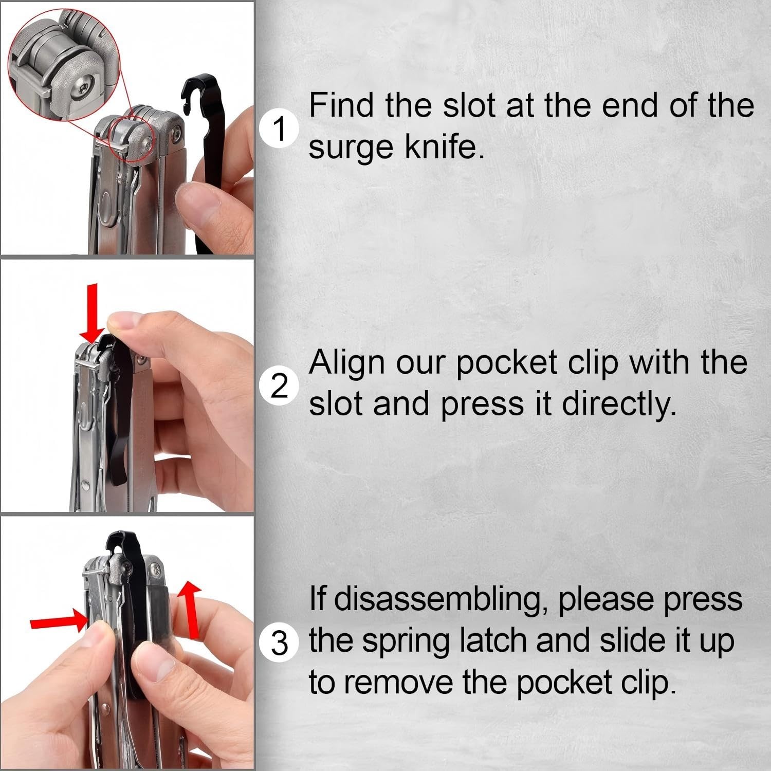 iGuerburn Pocket Clips for Leatherman Surge | Pocket Clip for Leatherman Surge A