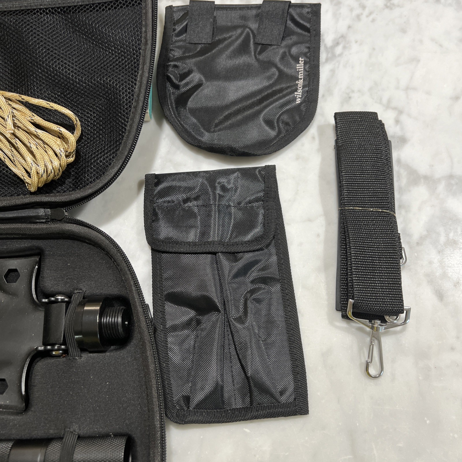 Wilson And Miller Survival Tool Case Shovel Conceal Handle Whistle Knife Ice Pk