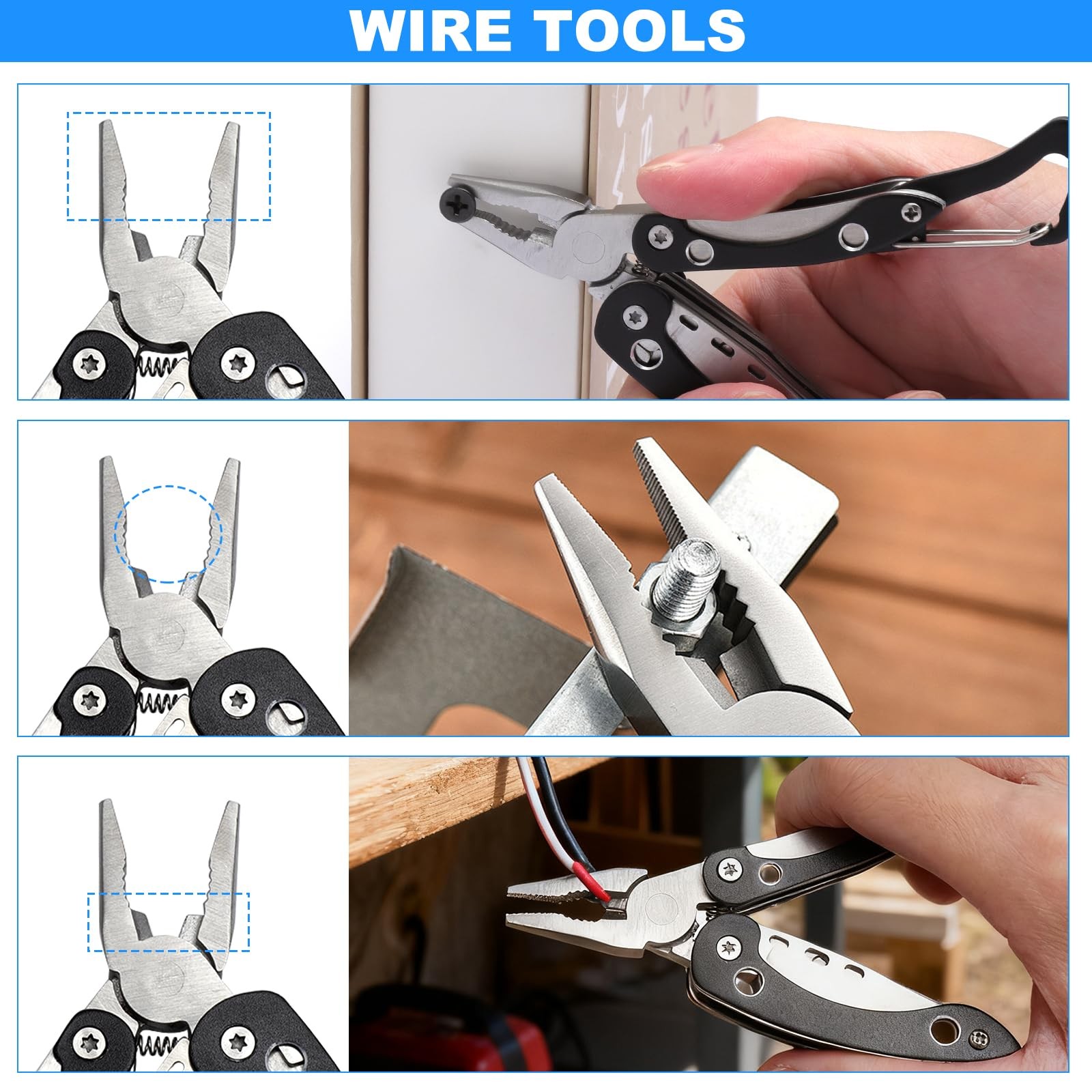 Multi Function Pliers, 9in1 Mini Multitool, Gifts for Men MultiTool with…