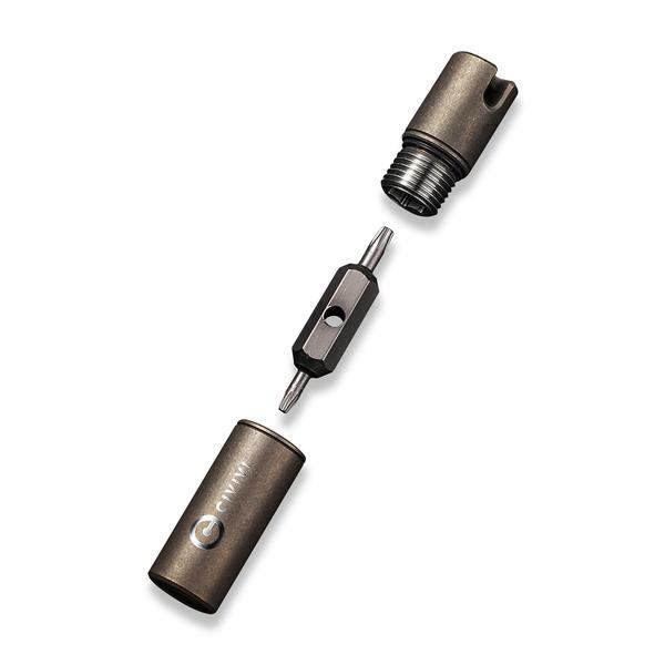 Civivi Key Bit Container Bronze One Piece 6AL4V Titanium Construction C200482