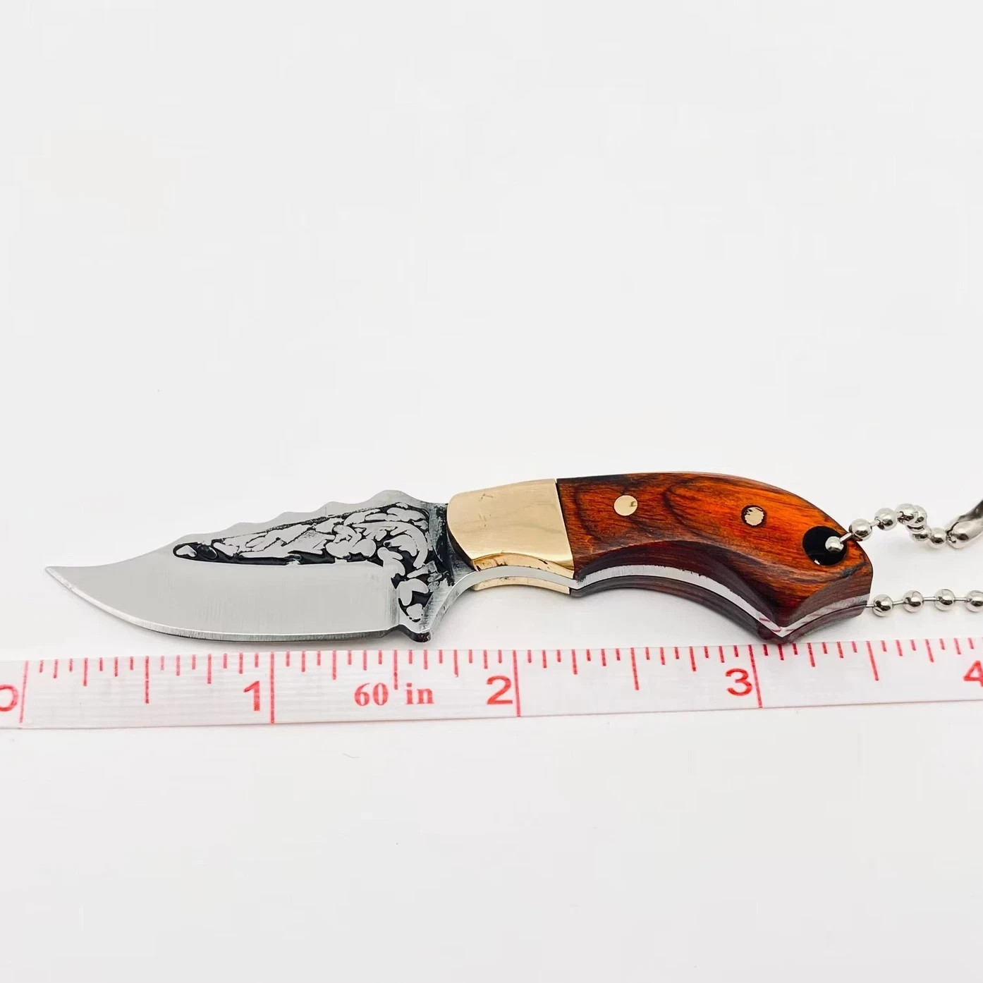 Mini Stainless Steel Embossed Knife / Keychain
