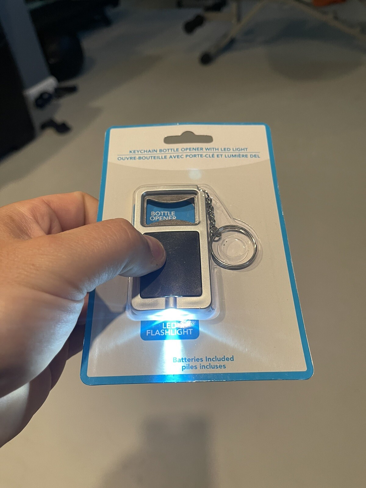 Key Chain Bottle Opener Led Flash Light Multi Tool Utility New Battery Included