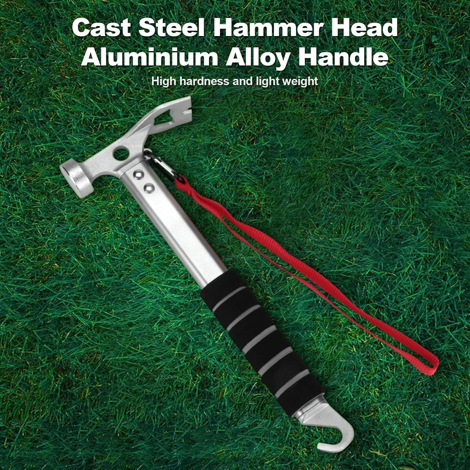 Durable Aluminum Tent Stake Hammer with Puller – Lightweight & Ergonomic Design