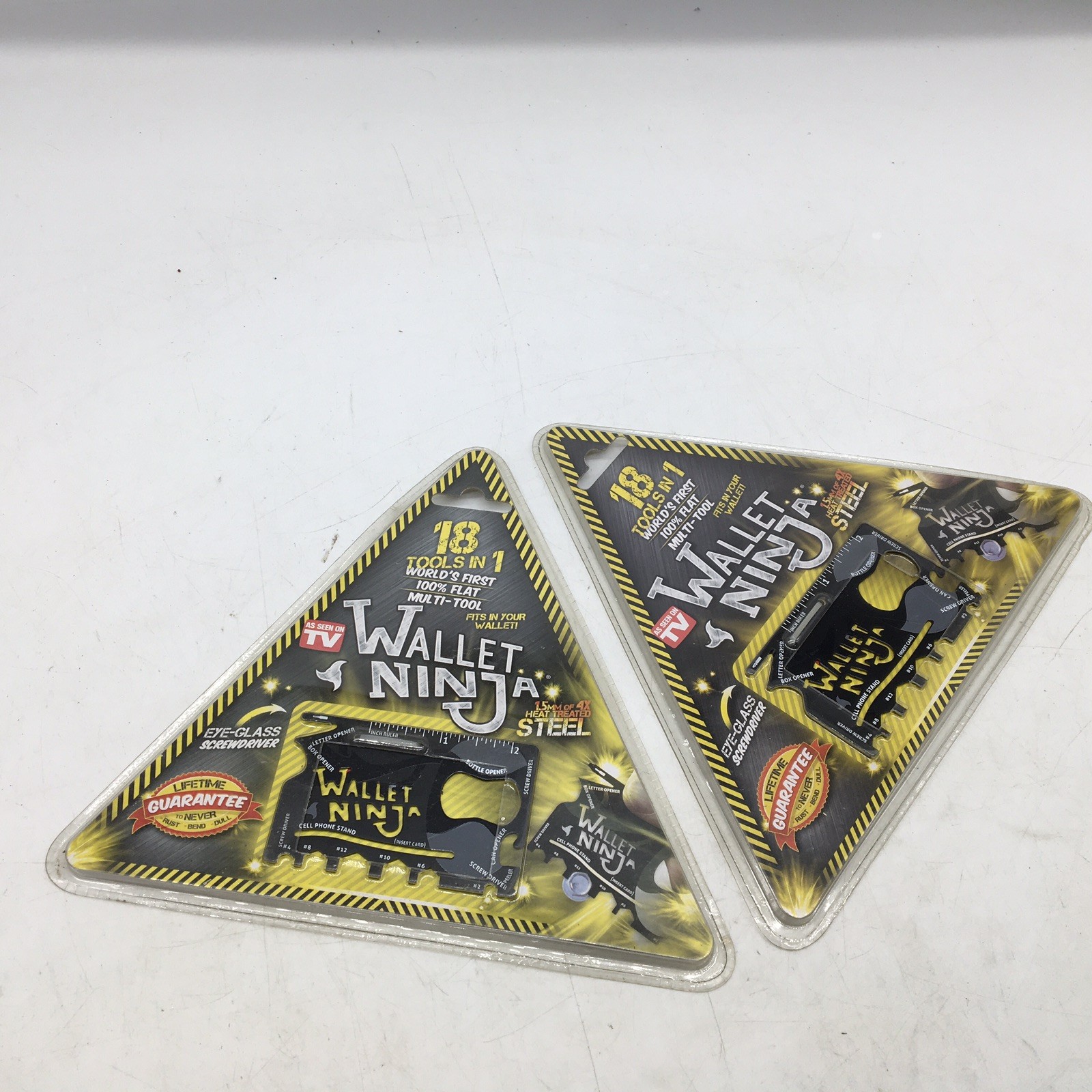 Wallet NinJa Black 18 in 1 Multi-tool Card Sized Survival Tool Lot Of 2