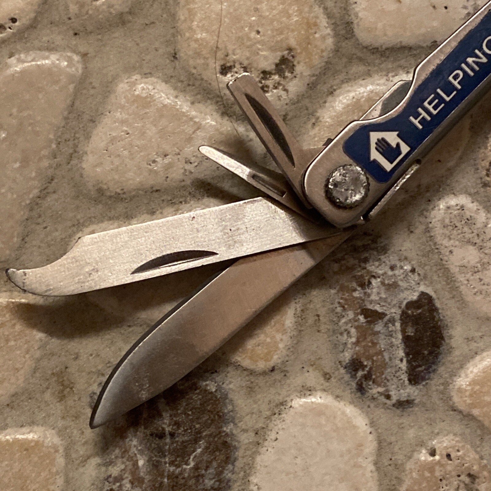 Helping Hand stainless steel blue mini Pocket Key Chain multi tool 10 Tools