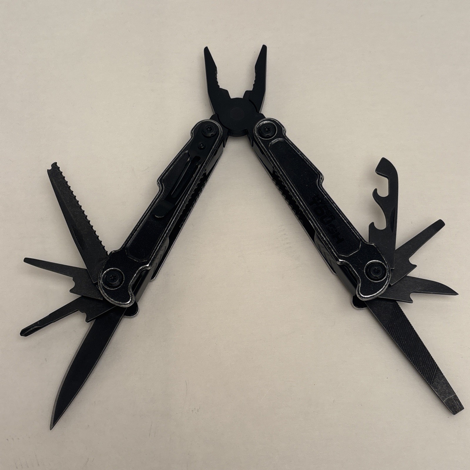 Hyper Tough Multi-tool Heavy Duty Stainless Steel Grip Black Camp Survival Hunt