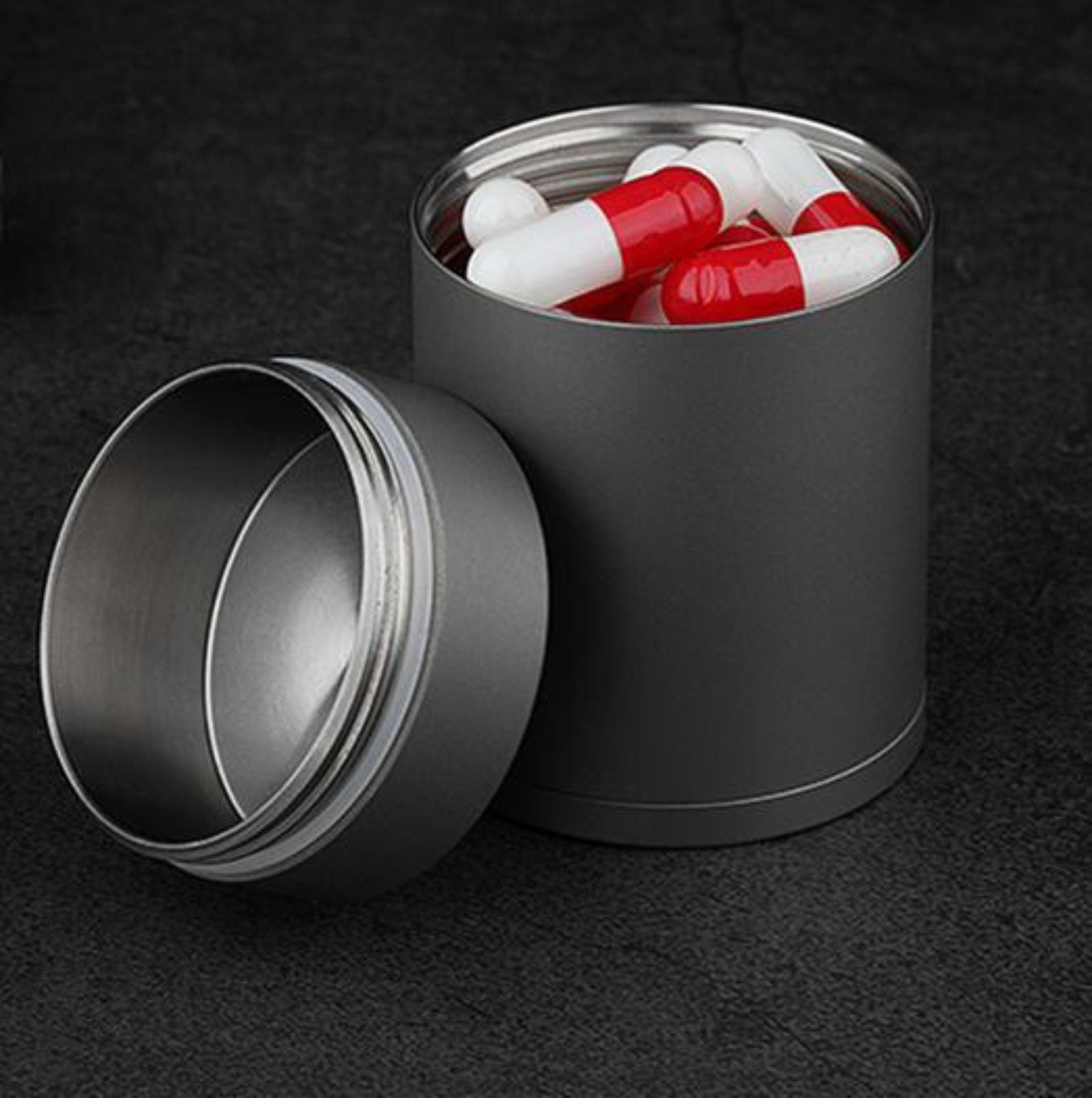 EDC Pure Titanium Waterproof Case Pill Box Small Medicine Bottle Storage Can