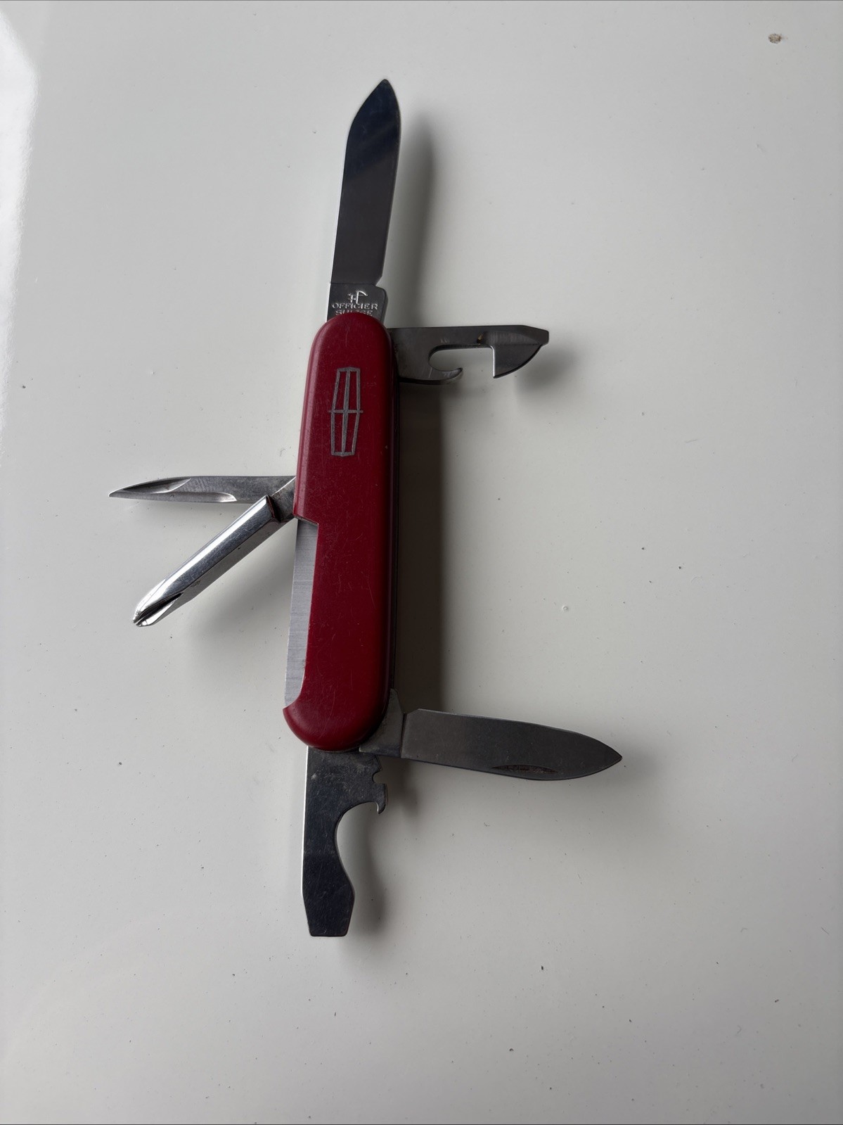 Victorinox Swiss Army Knive Officier Suisse With Lincoln Cars Logo