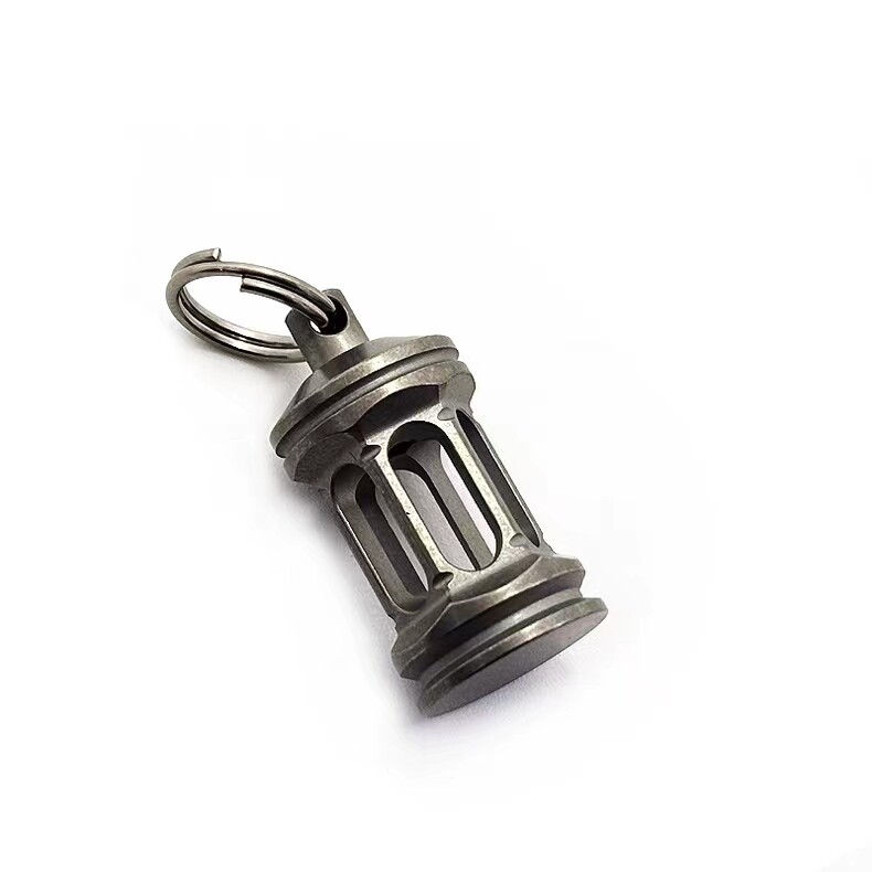 Glow in the Dark Titanium Keychain Necklace Pendant Knife Lanyard Paracord Bead