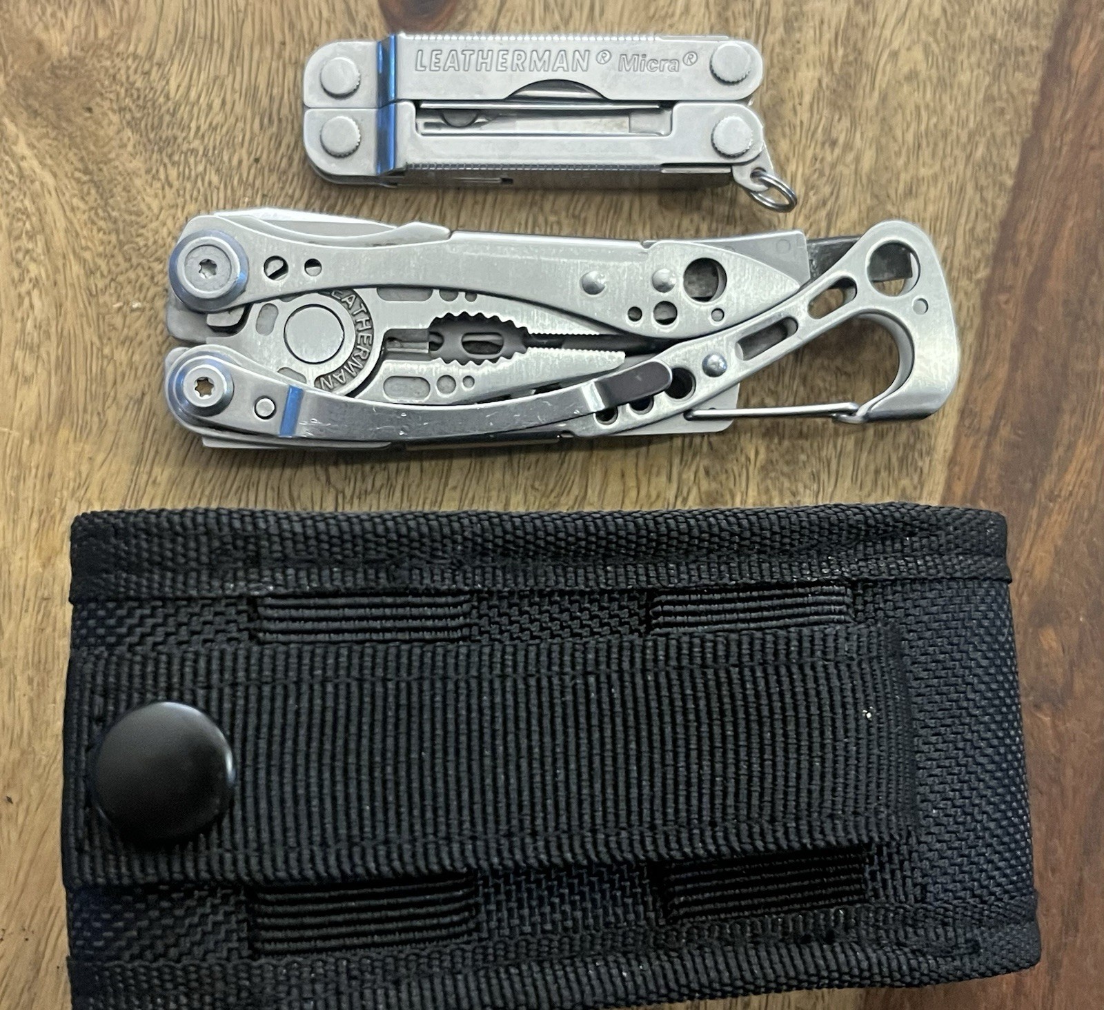 2022 Leatherman Skeletool & MICRA MultiTools SUPER NICE!! w/New Molle Sheath