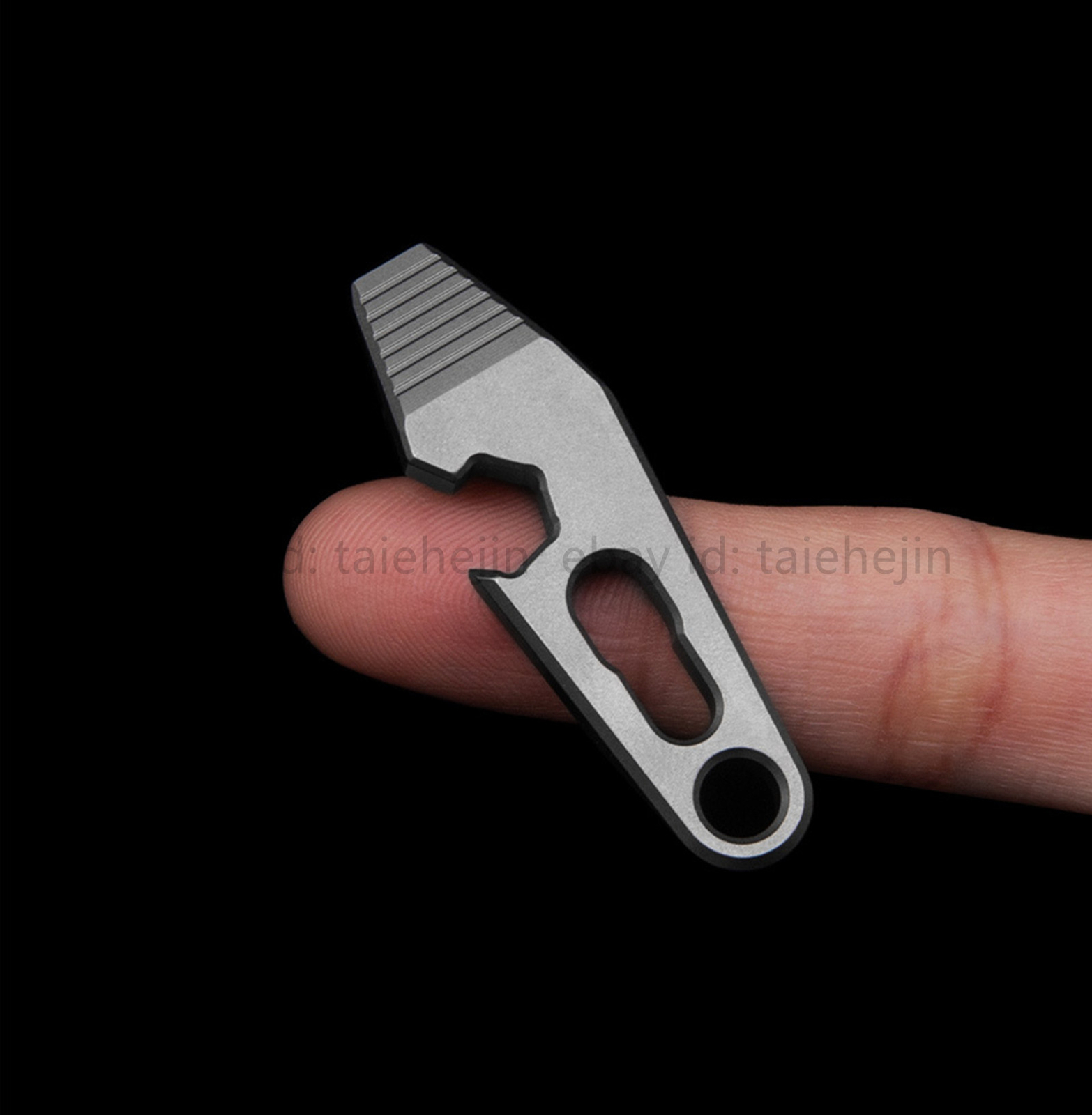 2 Pcs EDC Mini Titanium Alloy Pocket Pry Bar Crowbar Opener Keychain Multi Tool