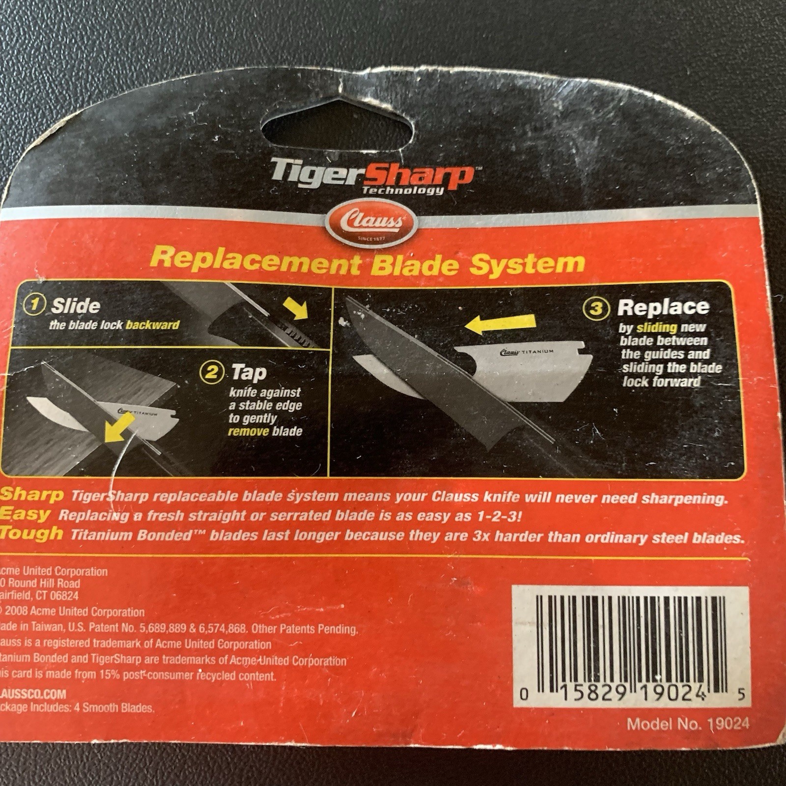 Camillus Tiger Sharp 19027 Replacement Titanium Blades 4 Packs Of 2 New