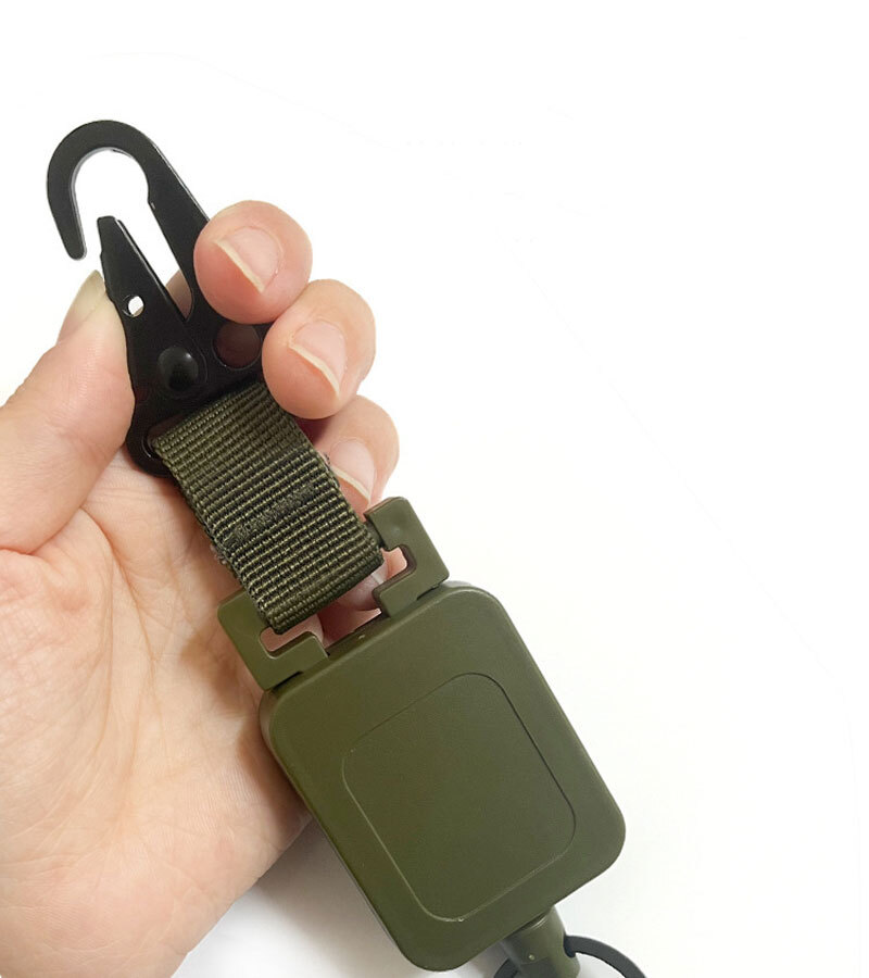 2PCS EDC Outdoor Telescopic Keychain Ring Buckle Anti-theft Backpack Carabiners