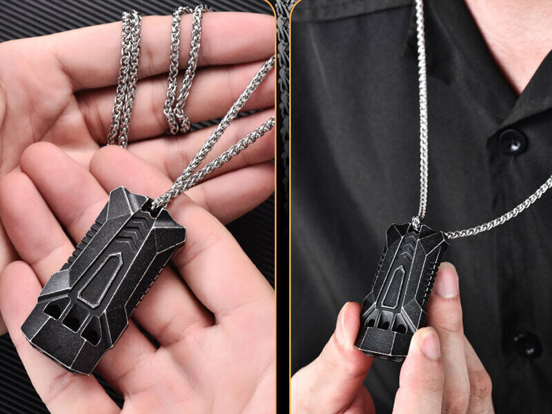 Aluminium Alloy 3 Tube Whistle Outdoor Camping Survival EDC keychain Tool 120dB+