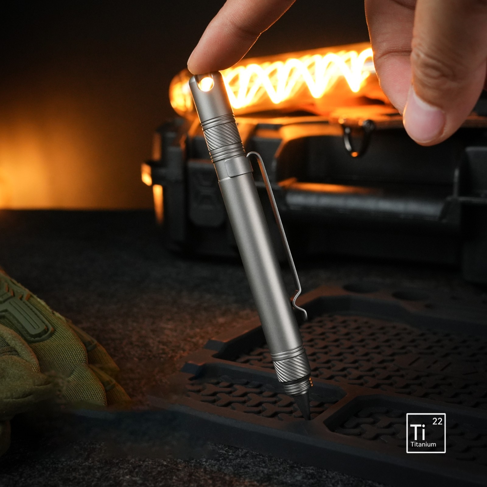 Titanium Alloy EDC Writing Pen Glass Breaker Outdoor Pocket Tool