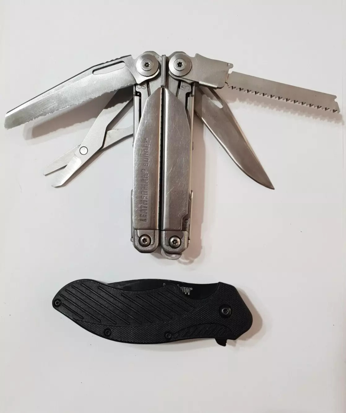 🔥 Leatherman Surge Multi Tool Large Scissors Heavy Duty + Kershaw Folding Set