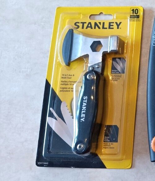 New Stanley 10 in 1 Axe & Multi Tool STHT73845 Stainless Steel Hammer File blade