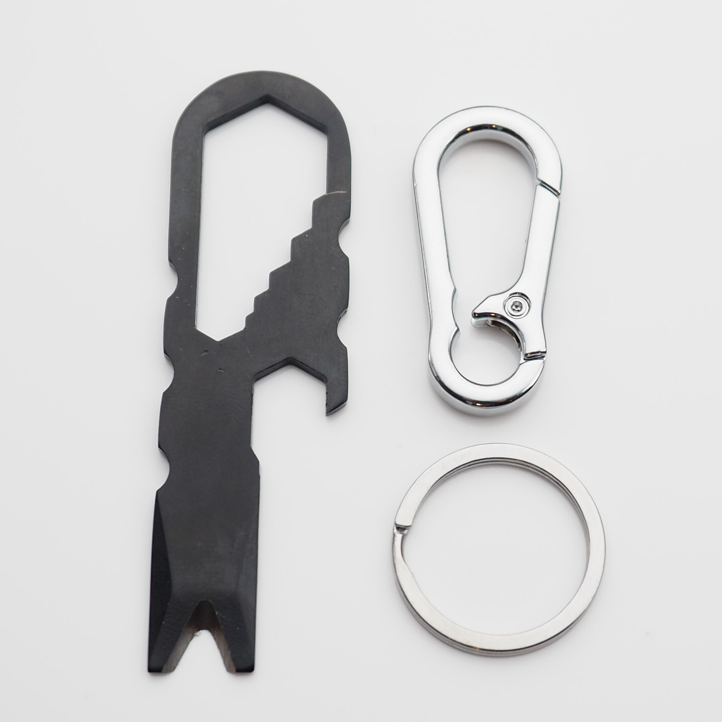 Keychain Multi Tool Crowbar Screwdriver Hex Wrench Carabiner Bottle Opener EDC