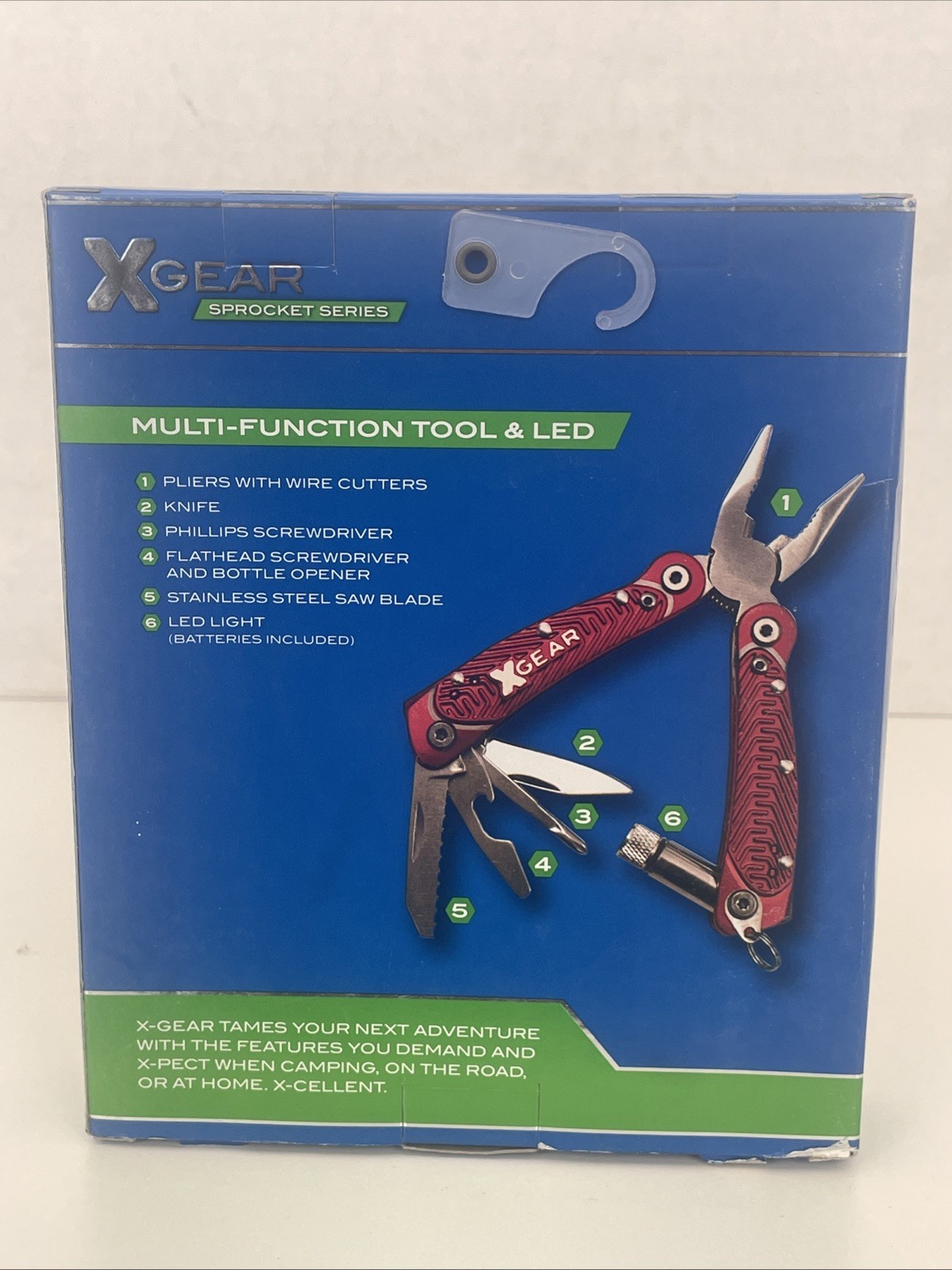 X-Gear 8 Tool Men’s Multi-Function Tool w/Led Light (CAMO)