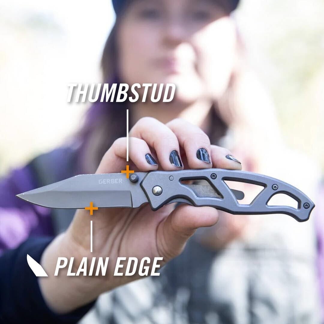 Gerber Gear Paraframe Knife and Blade Fine Edge Gray